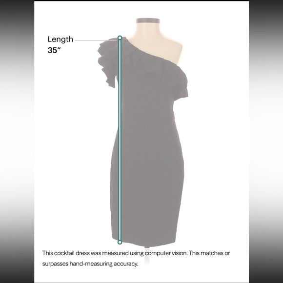 Rachel Zoe Black One-Shoulder Ruffle Dress - Picture 3 of 5